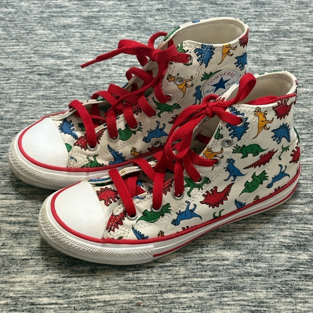 Converse High Tops Dinosaur Print Size 3